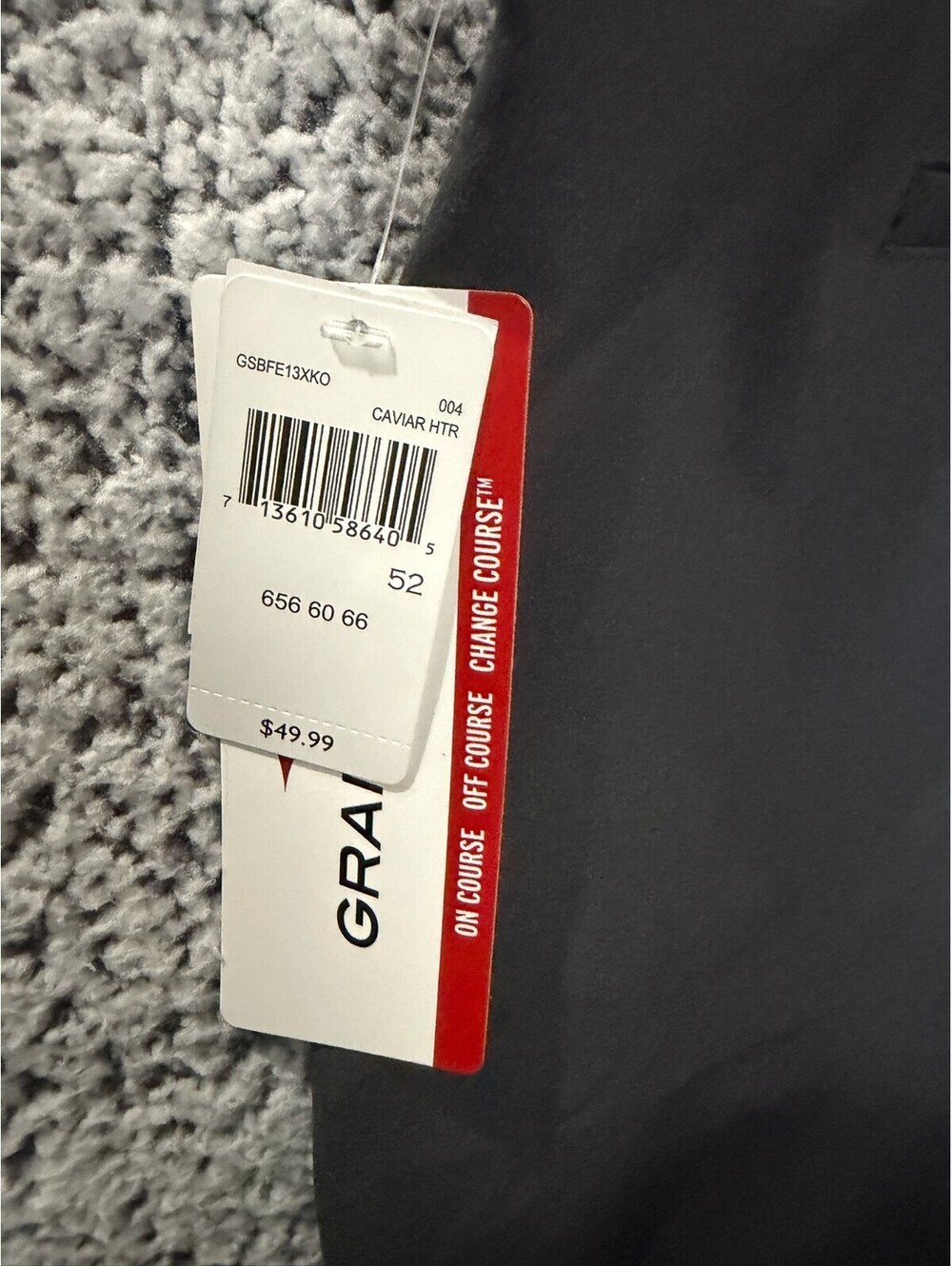 Grand Slam Performance Golf Shorts 52 Gray 9" Stretch Comfort NWT Big & Tall - Picture 4 of 4